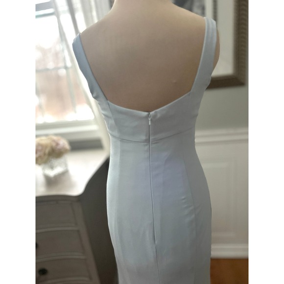 Amsale Light Blue Square Neck Mermaid Gown Formal Evening Dress Size 2 - Picture 6 of 7